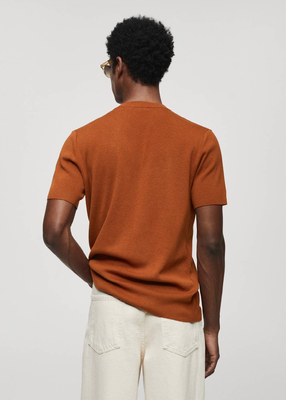 Mango Strick-T-Shirt aus Baumwollgemisch Kostenloser Versand international