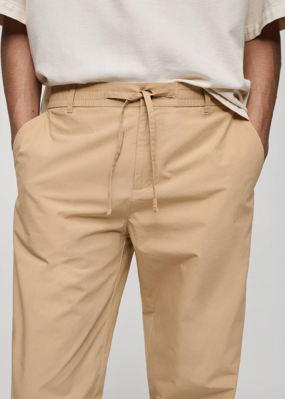 Mango Baumwollhose mit Kordel Black Friday Preise