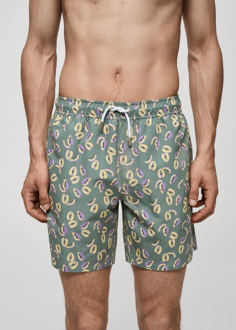 Mango Badeshorts mit Papaya-Print zollfrei
