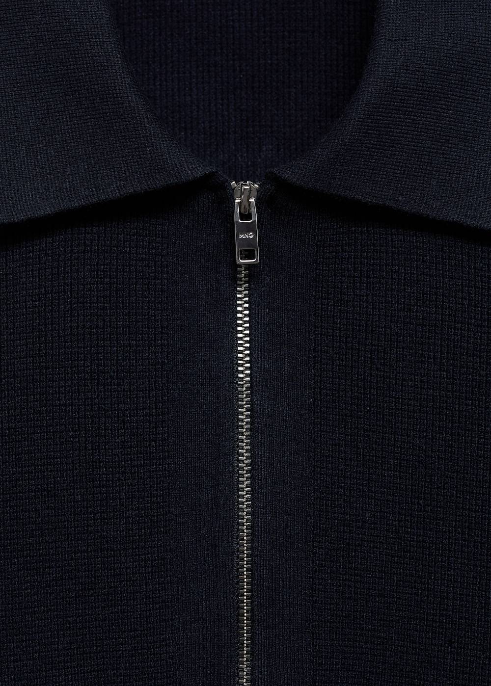 Mango Strick-Poloshirt mit Reißverschluss Günstiger Verkauf