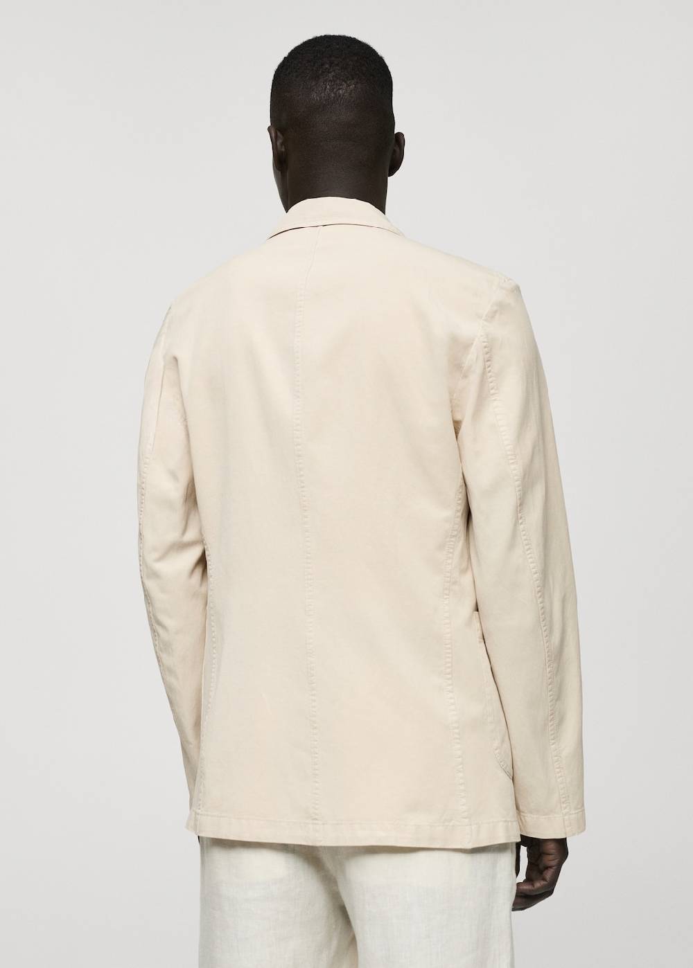 Mango Slim Fit Blazer aus Leinen mit Baumwolle Fabrikverkauf