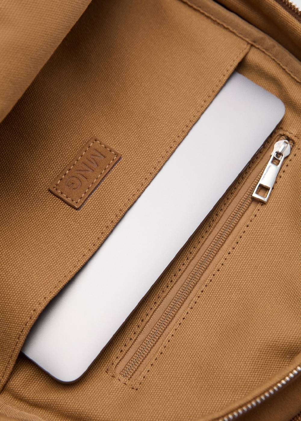 Mango Kombinierter Canvas-Rucksack Limitierter Zeitrabatt