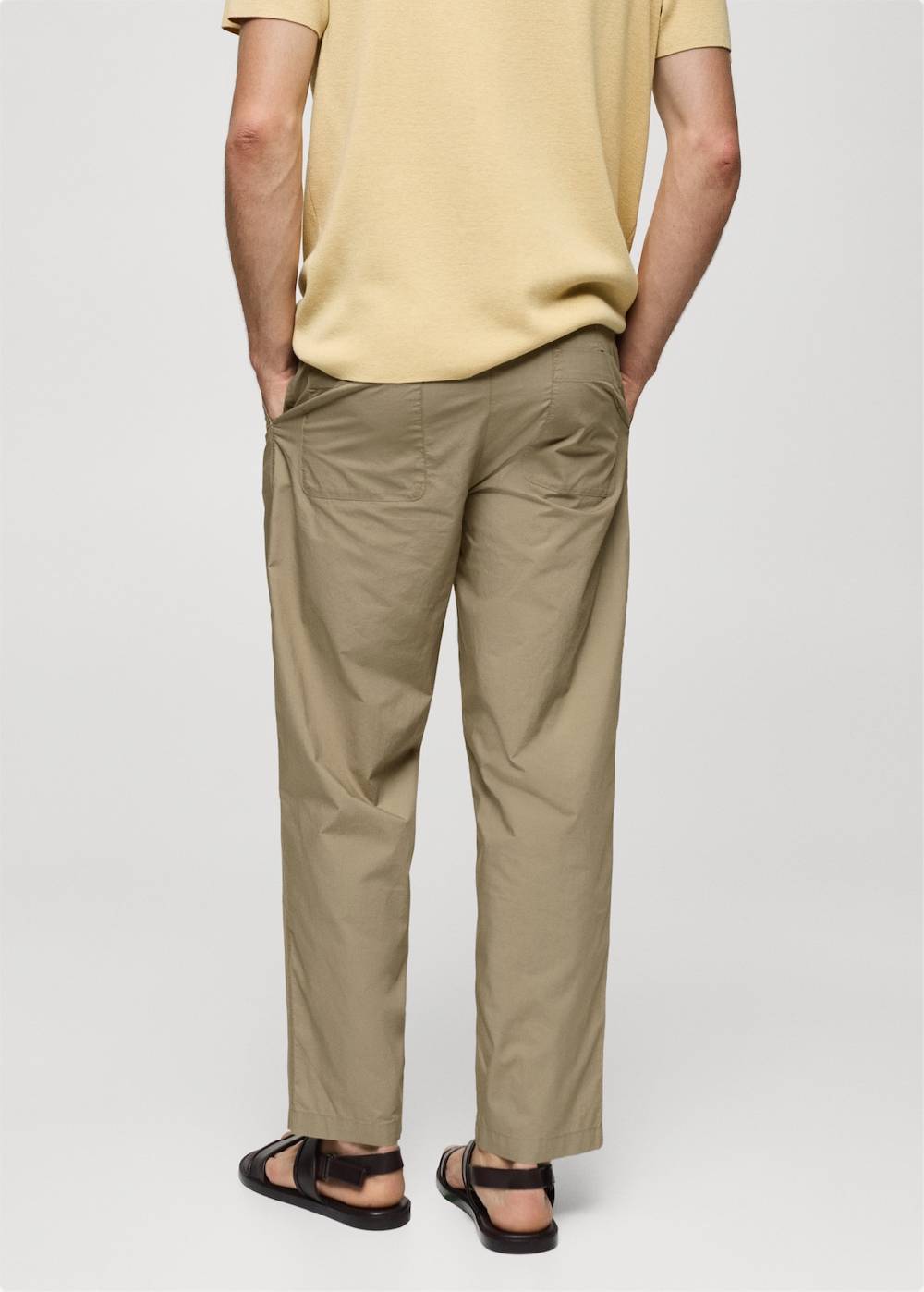 Mango Baumwollhose mit Kordel Online Shopping