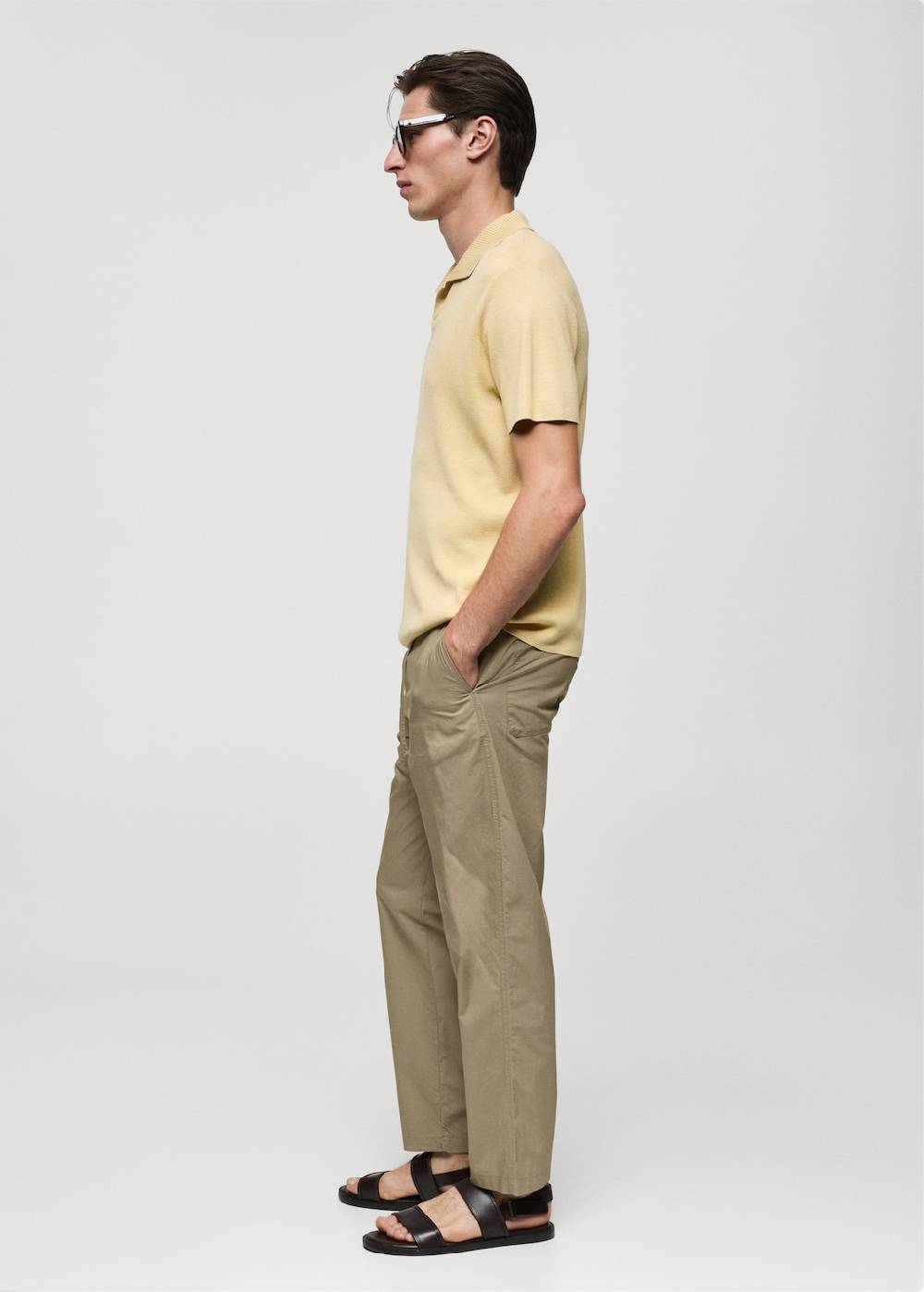 Mango Baumwollhose mit Kordel Online Shopping