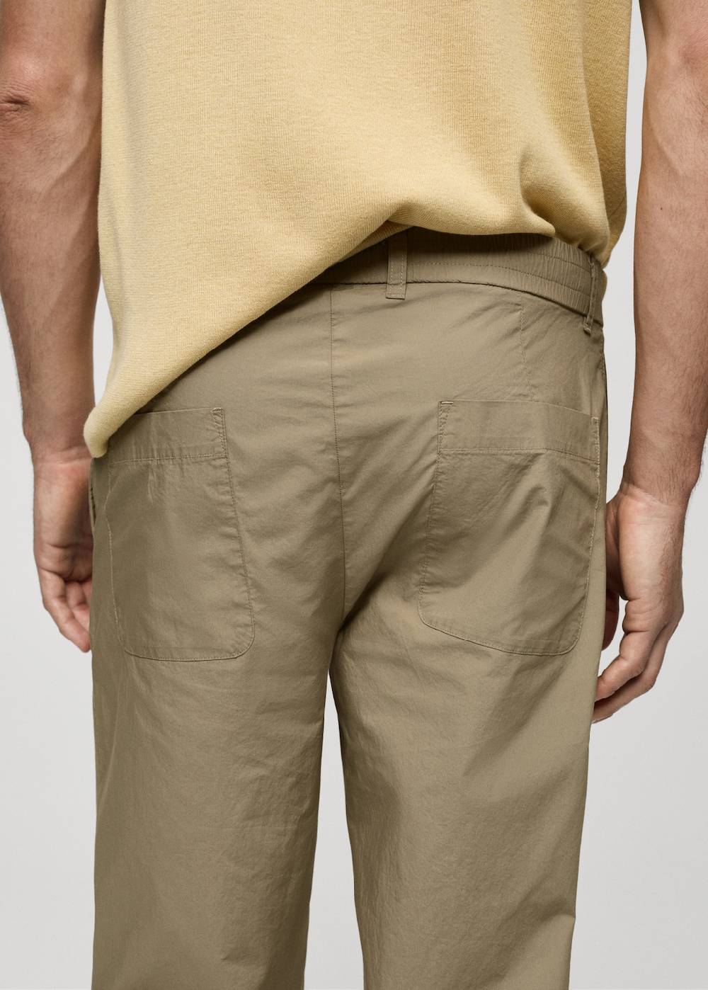 Mango Baumwollhose mit Kordel Online Shopping