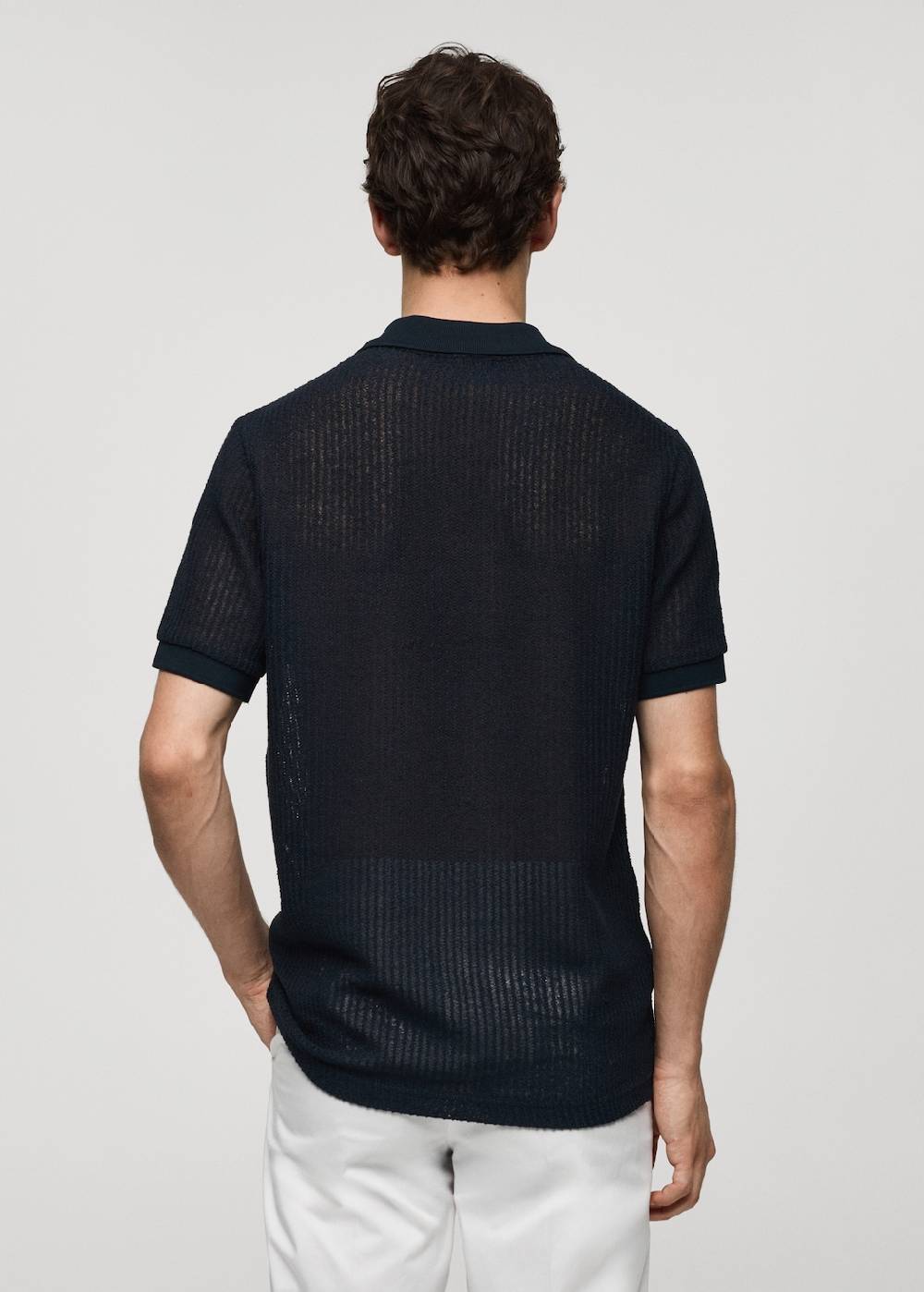 Mango Regular-Fit-Poloshirt mit Lochmuster Weihnachtsangebot