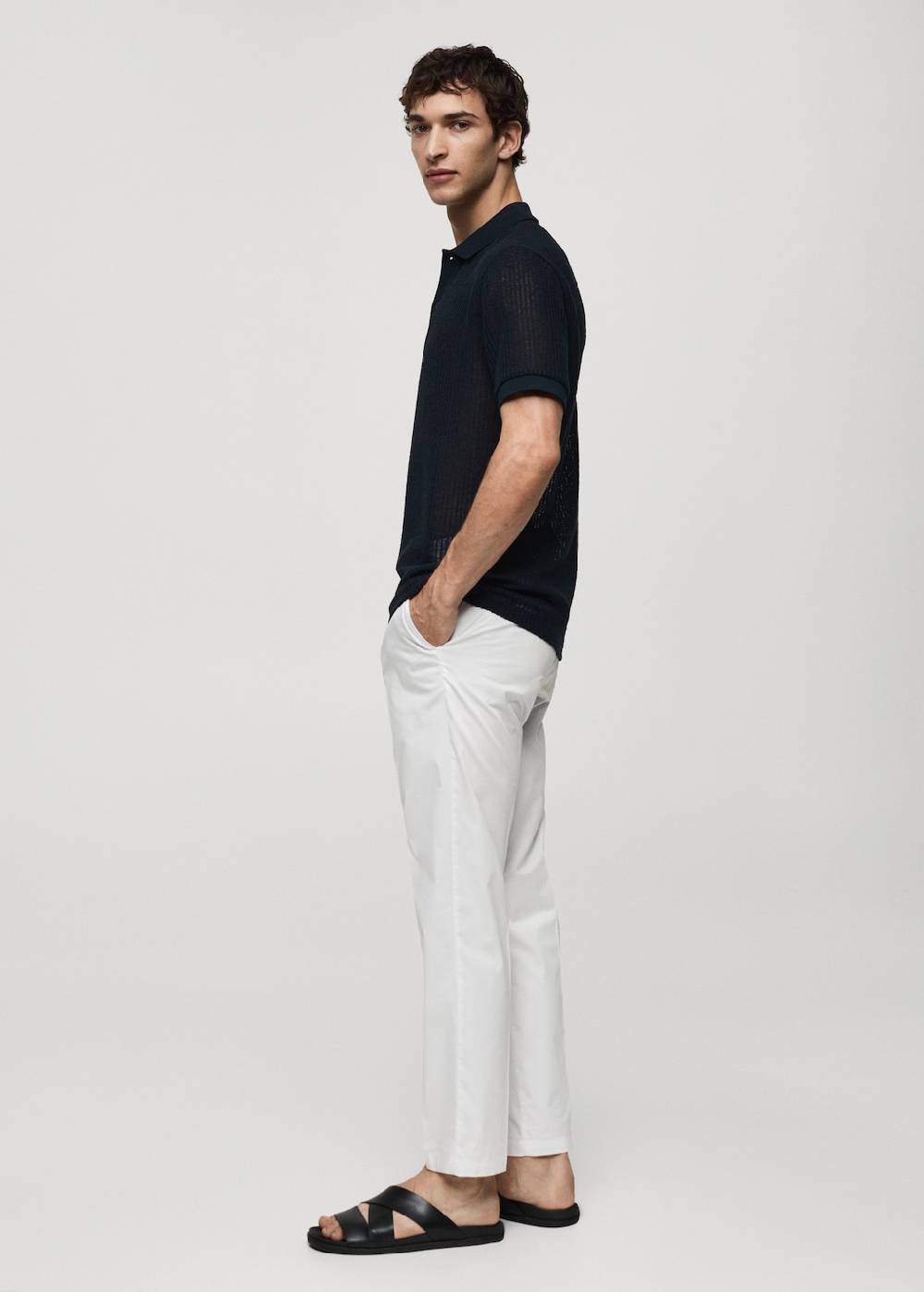 Mango Regular-Fit-Poloshirt mit Lochmuster Weihnachtsangebot
