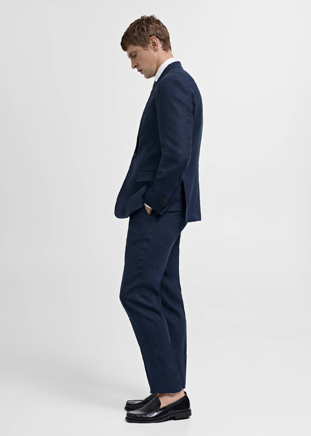Mango Slim Fit-Anzugjacke aus 100 % Leinen Osterangebot