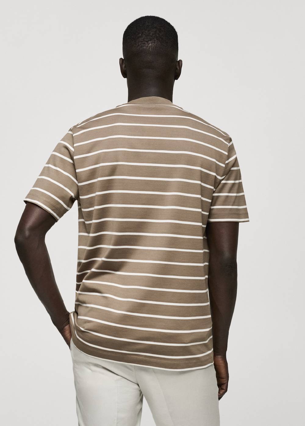 Mango Gestreiftes Baumwoll-Shirt Valentinstagsangebot