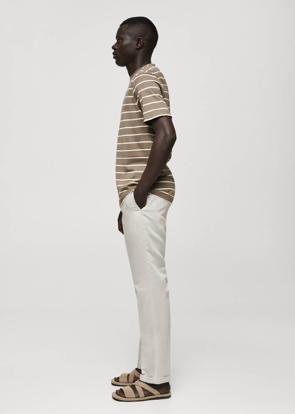 Mango Gestreiftes Baumwoll-Shirt Valentinstagsangebot