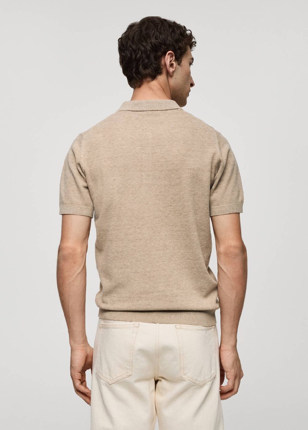 Mango Kurzärmliges Strick-Poloshirt Lagerräumung