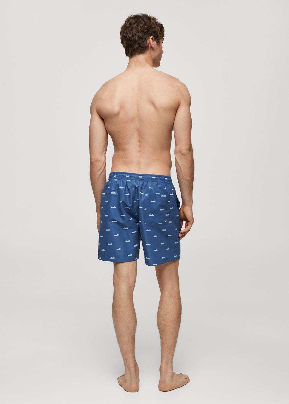 Mango Badeshorts mit Kordelzug und Espadrilles-Motiv Heißer Verkauf