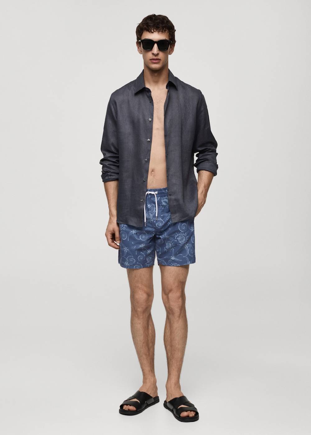 Mango Badeanzug mit maritimen Muster Neueste Mode