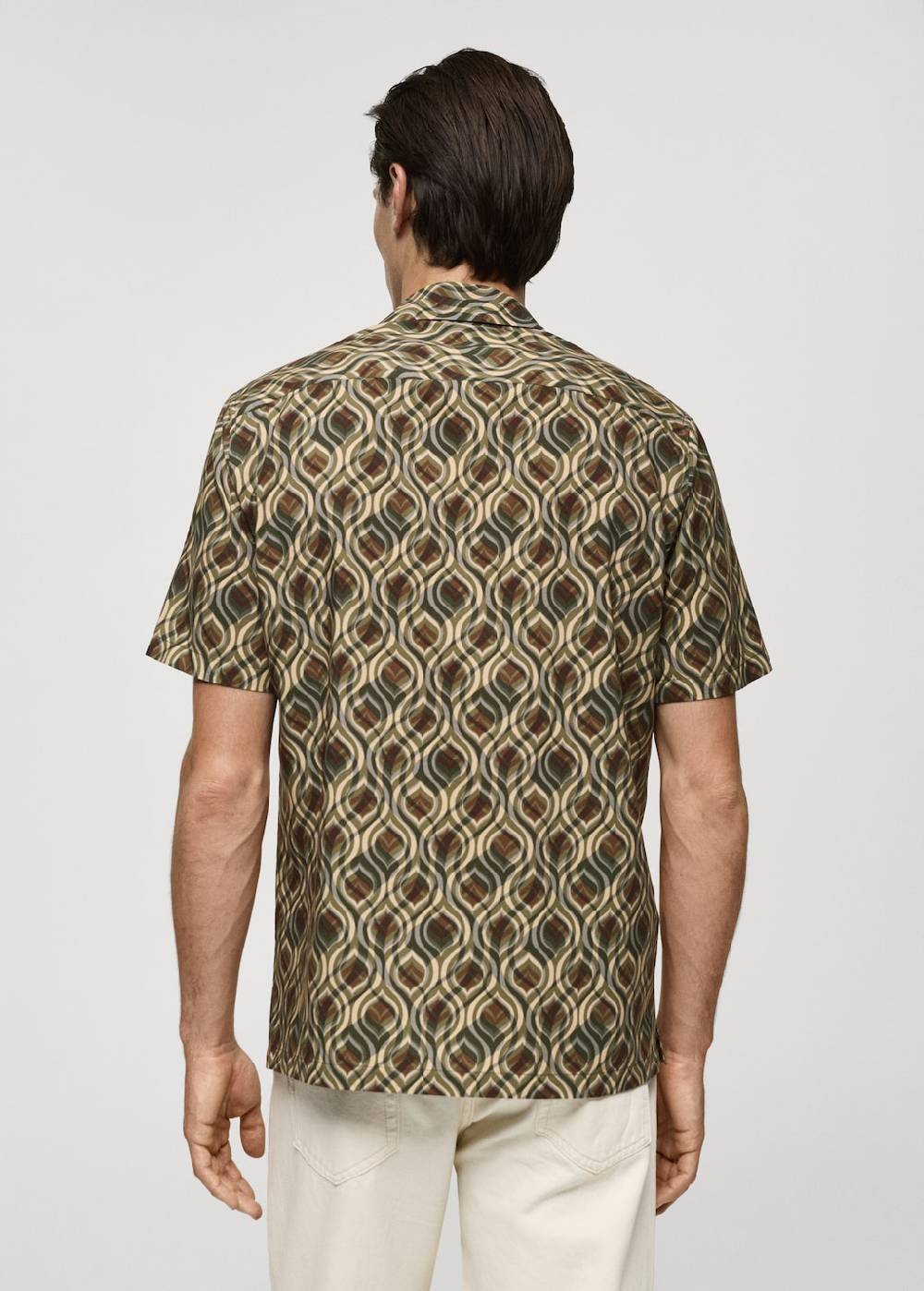Mango Fließendes Regular Fit-Hemd mit Muster Blitzangebot