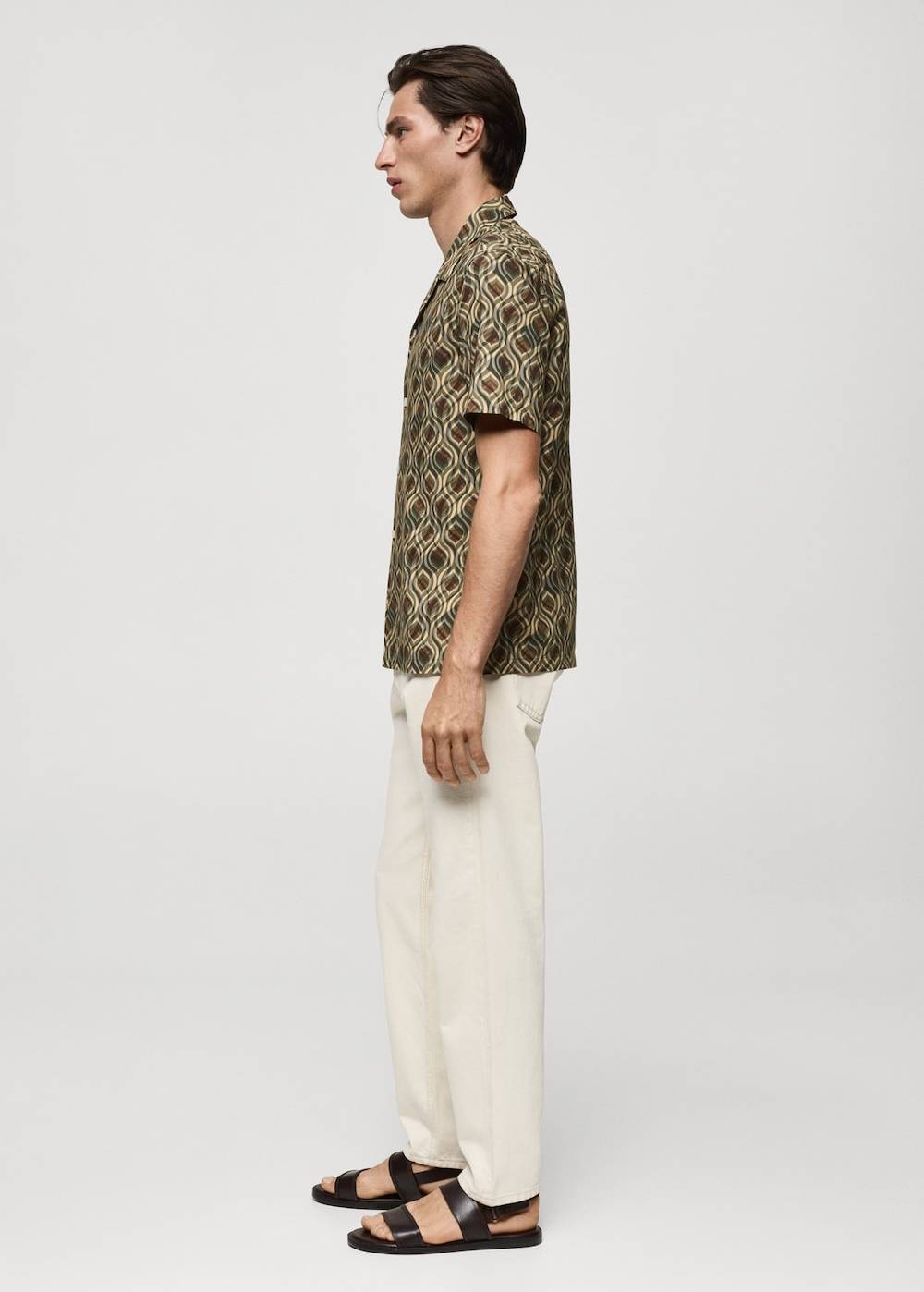 Mango Fließendes Regular Fit-Hemd mit Muster Blitzangebot