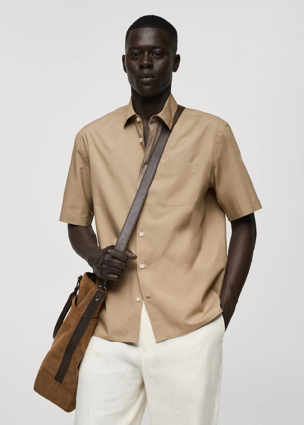 Mango Hemd aus Tencel™-Baumwolle mit Tasche Räumungsverkauf