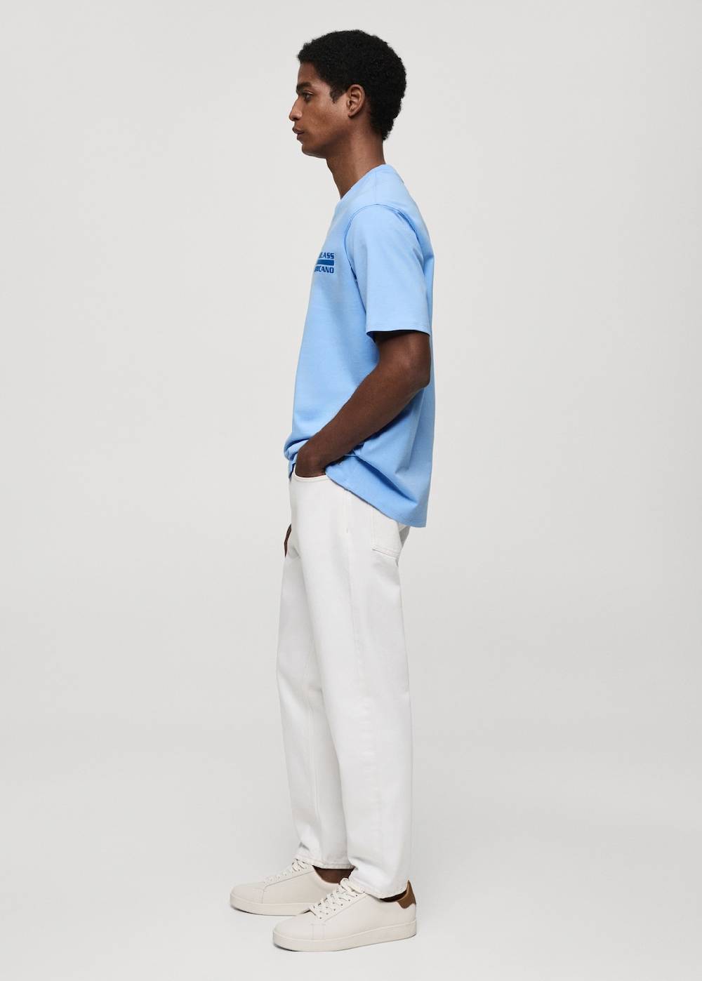 Mango Gemustertes T-Shirt aus 100 % Baumwolle Kauf eins, bekomm eins gratis