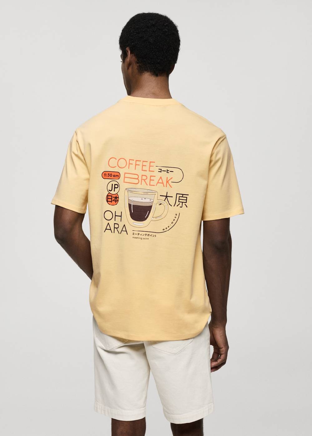 Mango Bedrucktes Baumwoll-T-Shirt Super Sparpreis