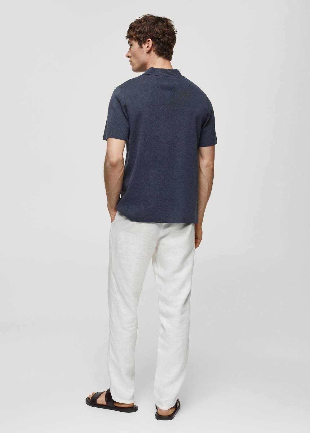 Mango Feinstrick-Poloshirt aus Baumwolle Begrenzte Freigabe
