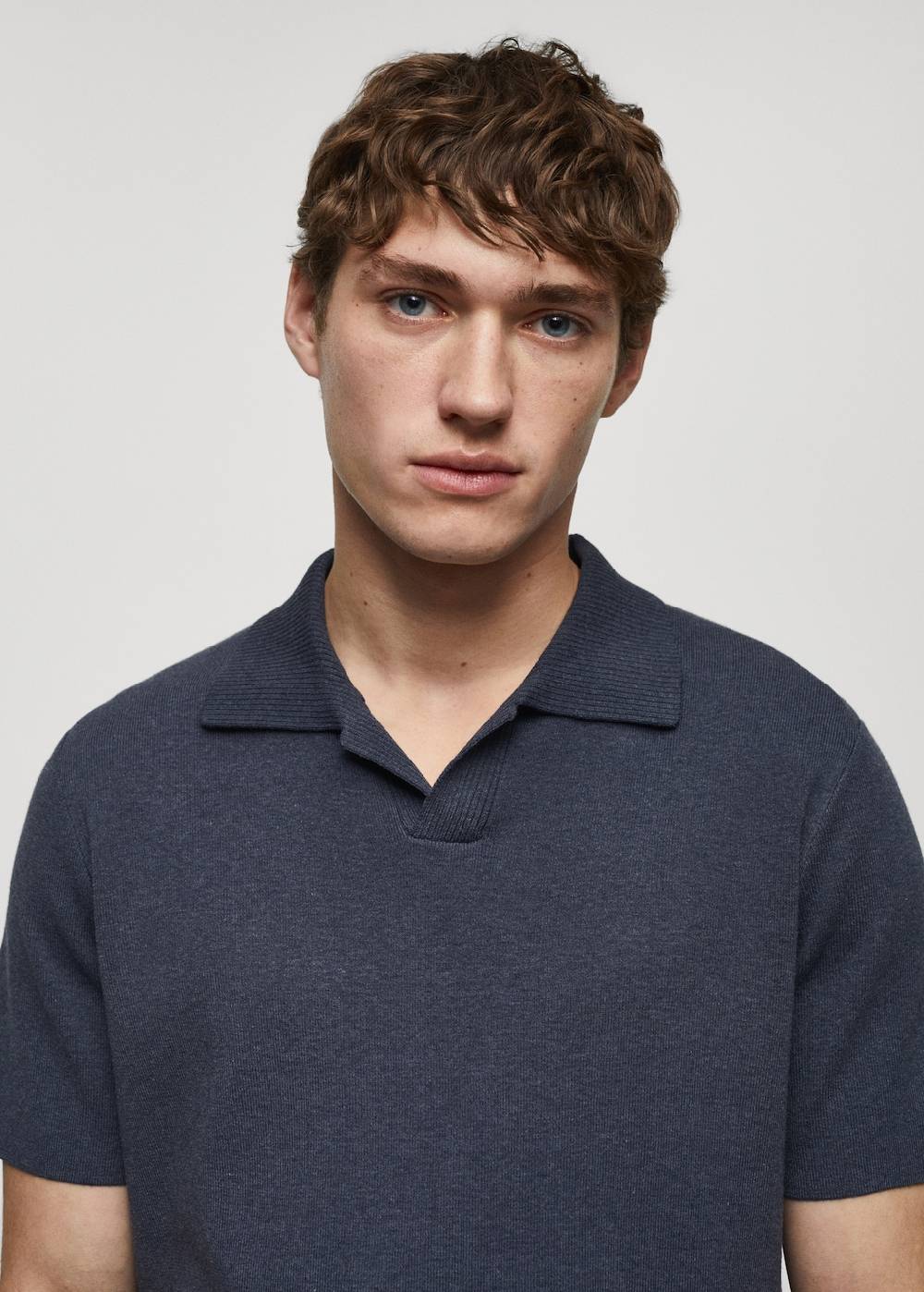 Mango Feinstrick-Poloshirt aus Baumwolle Begrenzte Freigabe