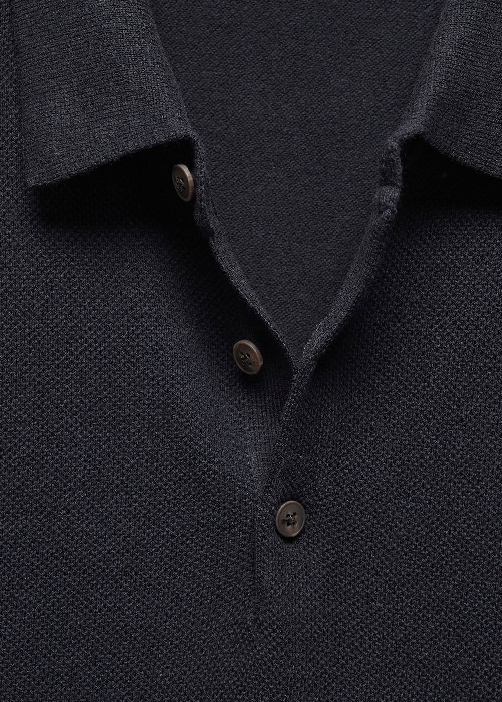 Mango Kurzärmliges Strick-Poloshirt Neueste Stile