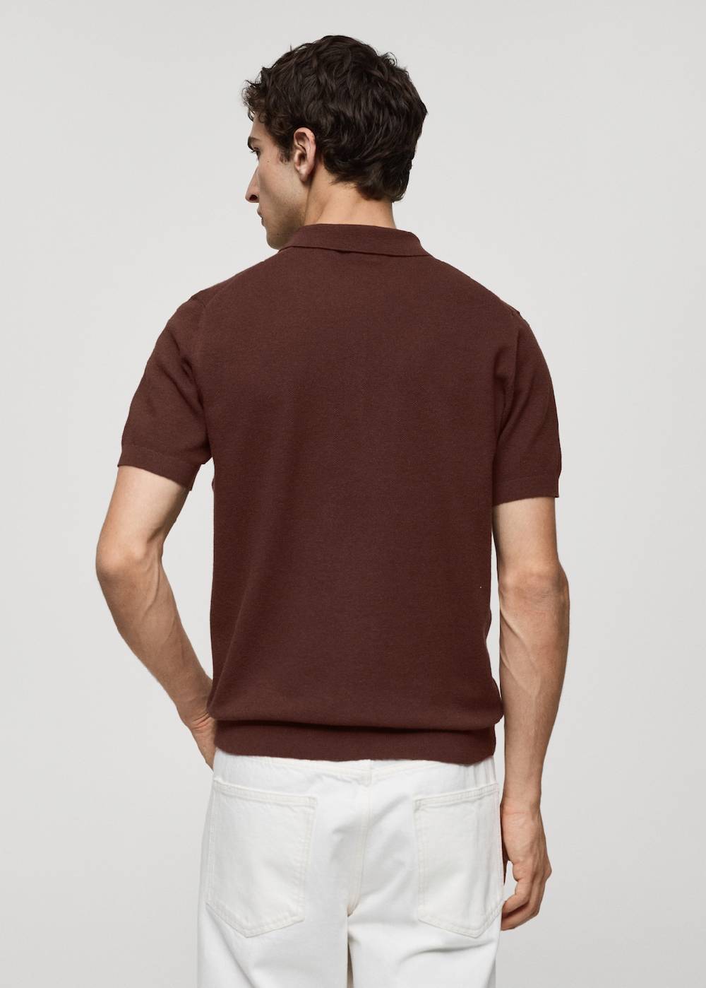 Mango Kurzärmliges Strick-Poloshirt Letzte 2 Tage