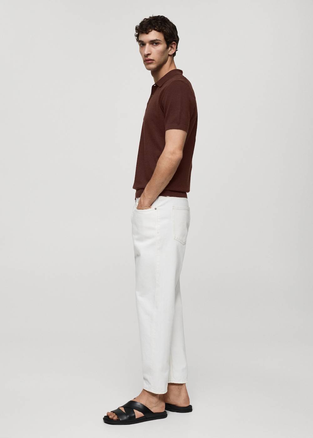 Mango Kurzärmliges Strick-Poloshirt Letzte 2 Tage