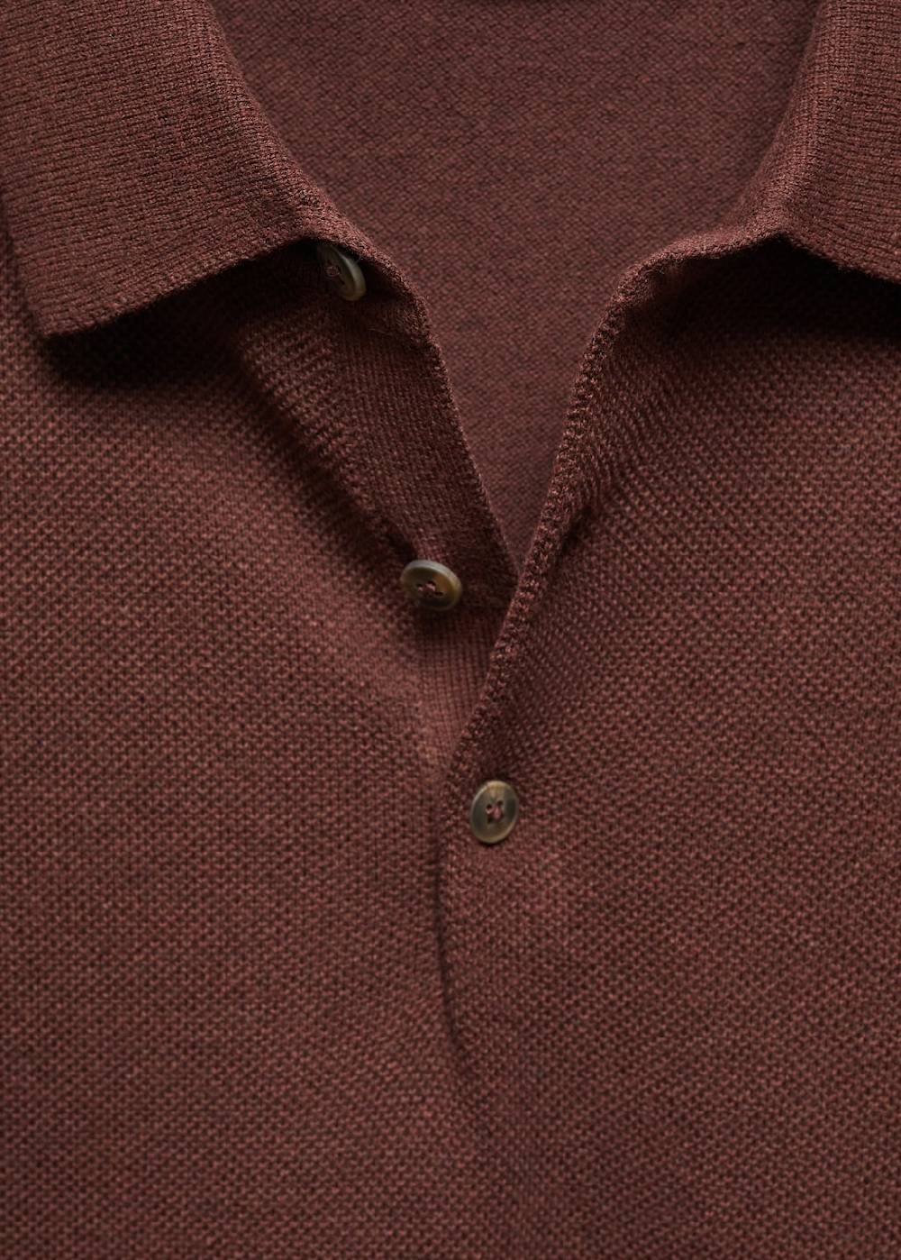 Mango Kurzärmliges Strick-Poloshirt Letzte 2 Tage