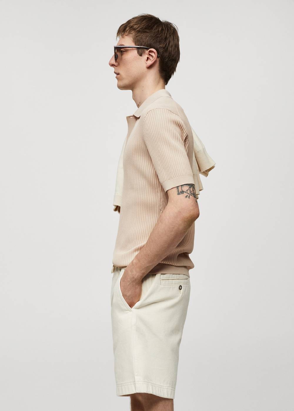 Mango Strick-Poloshirt aus Baumwolle Letzter Tag