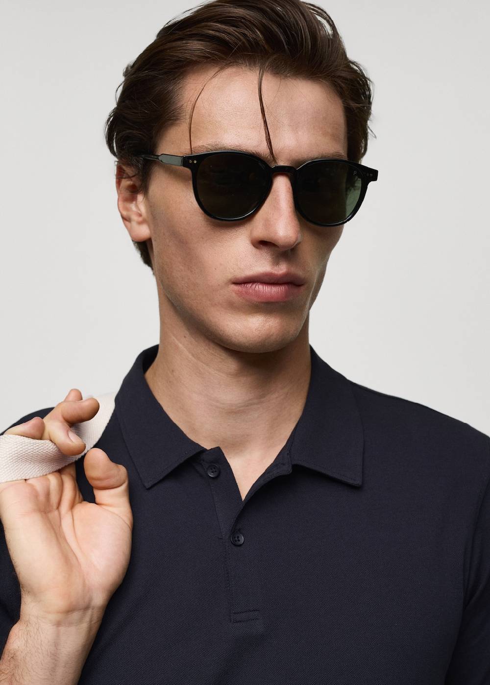 Mango Strukturiertes Slim-Fit-Poloshirt aus Baumwoll-Piqué Zeitbegrenzte Promotion