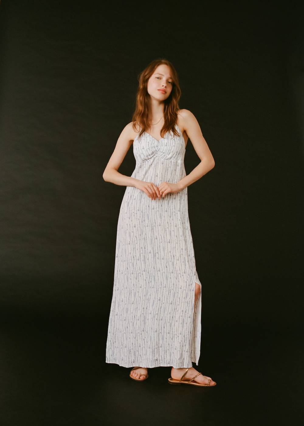Mango Langes, bedrucktes Kleid Bis zu 65% Rabatt