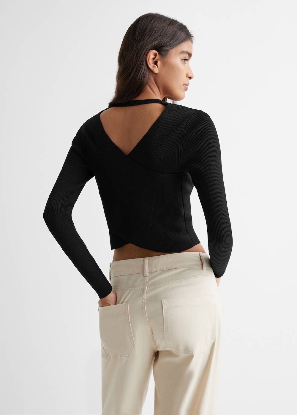 Mango Strickpullover mit Schlitzen Sonderangebot der Fabrik