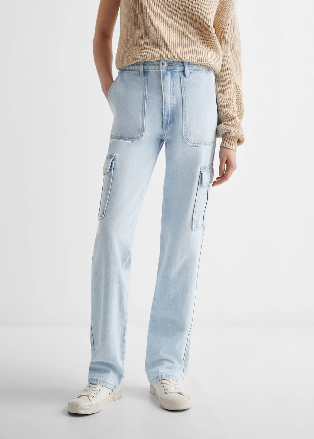 Mango Gerade Jeans im Cargo-Stil Nur noch ein Tag übrig