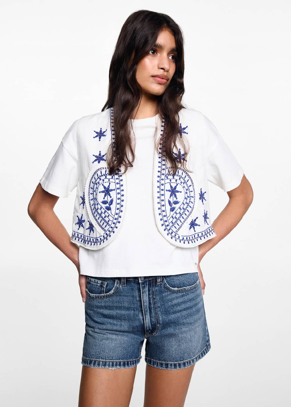Mango Gerade Jeans-Shorts Kostenloser Versand international