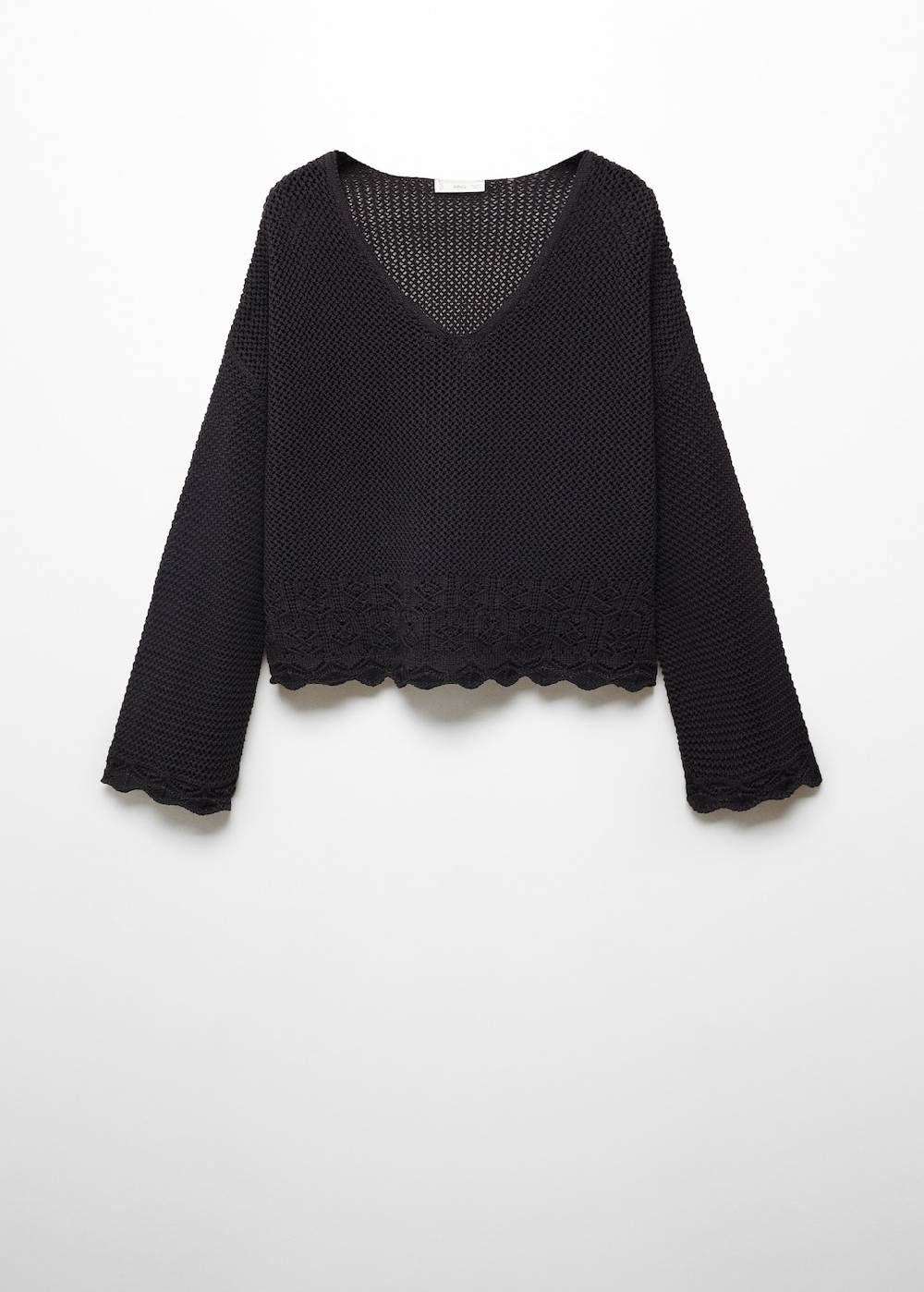 Mango Lochstrickpullover mit V-Ausschnitt Speichern exportieren