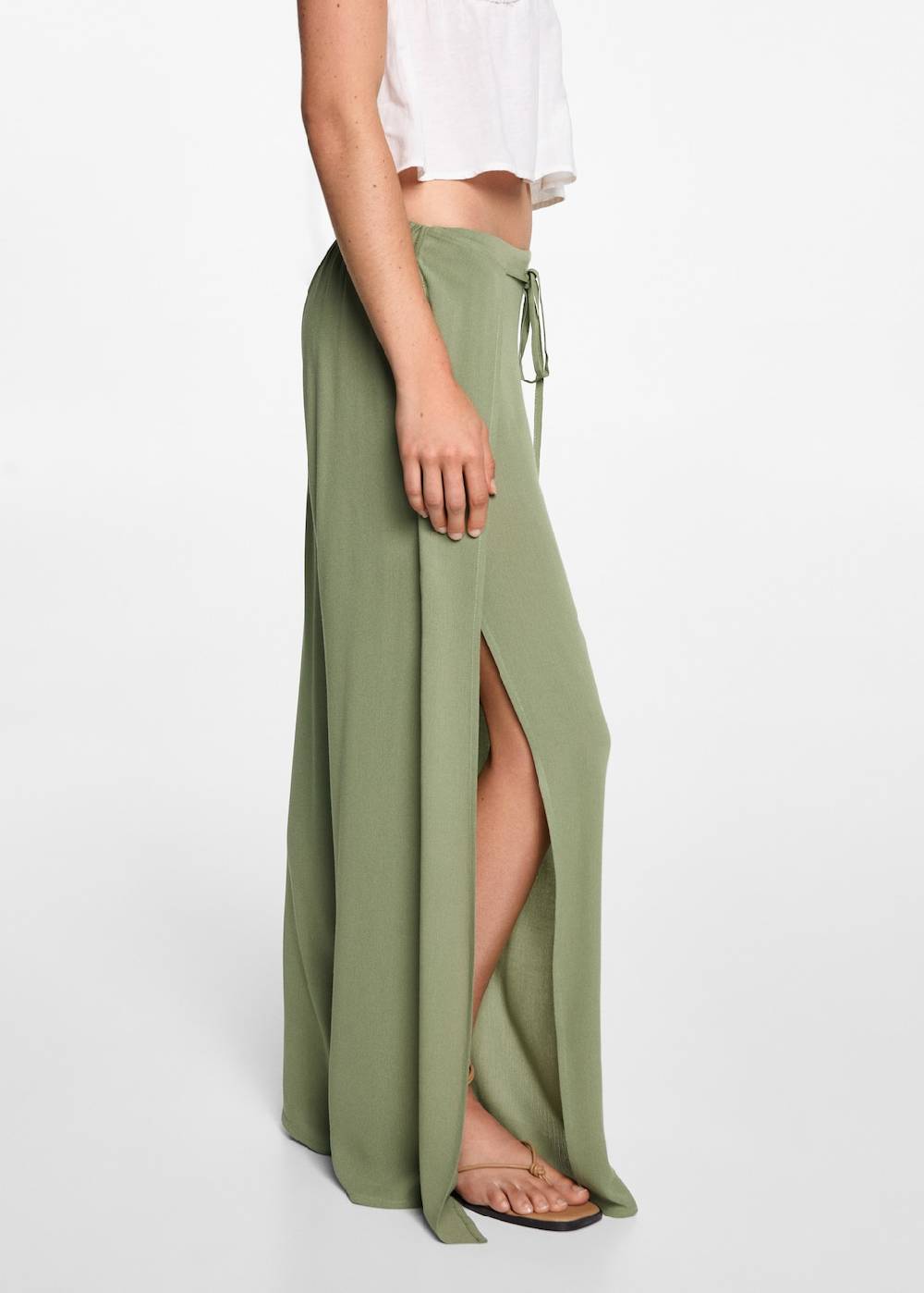 Mango Palazzo-Hose mit Schlitzen Im Verkauf