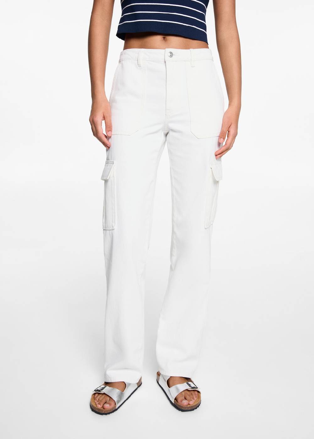 Mango Gerade Jeans im Cargo-Stil Online
