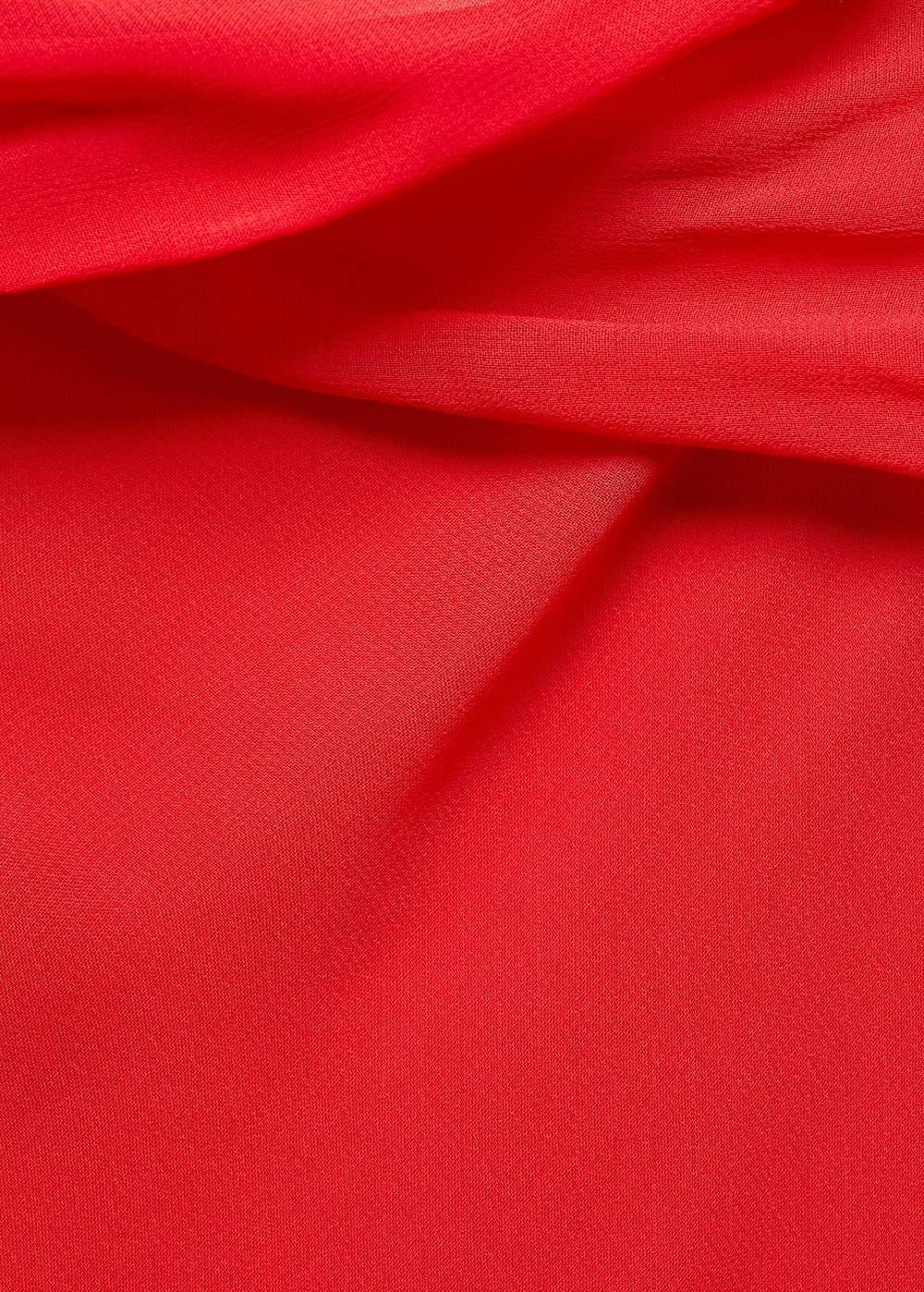 Mango Schulterfreies Midikleid Fabrikverkauf