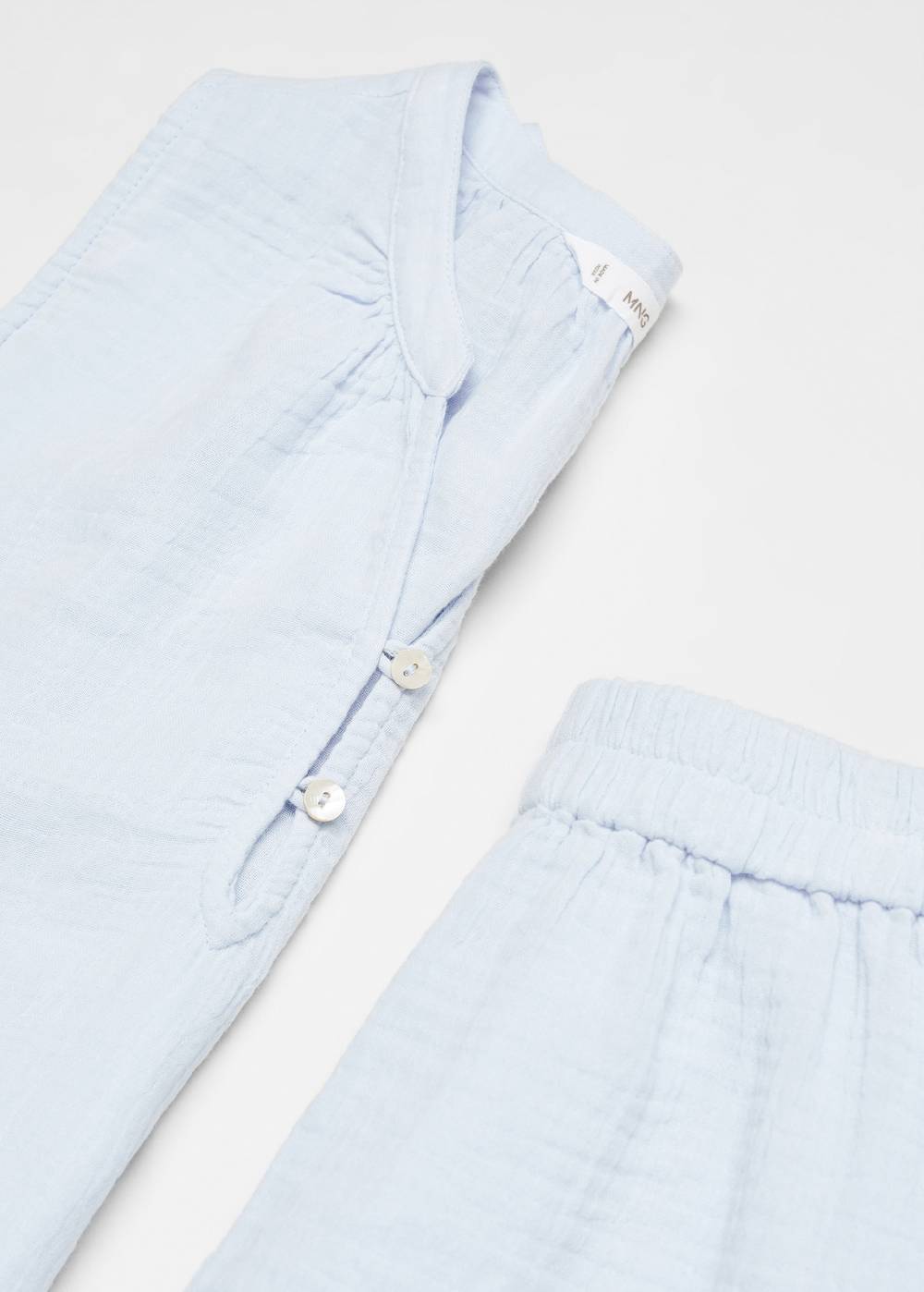 Mango Kurzer Schlafanzug aus Baumwolle Günstig kaufen
