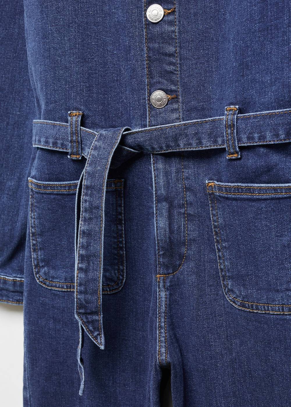 Mango Jeans-Jumpsuit mit Knöpfen Großer Ausverkauf