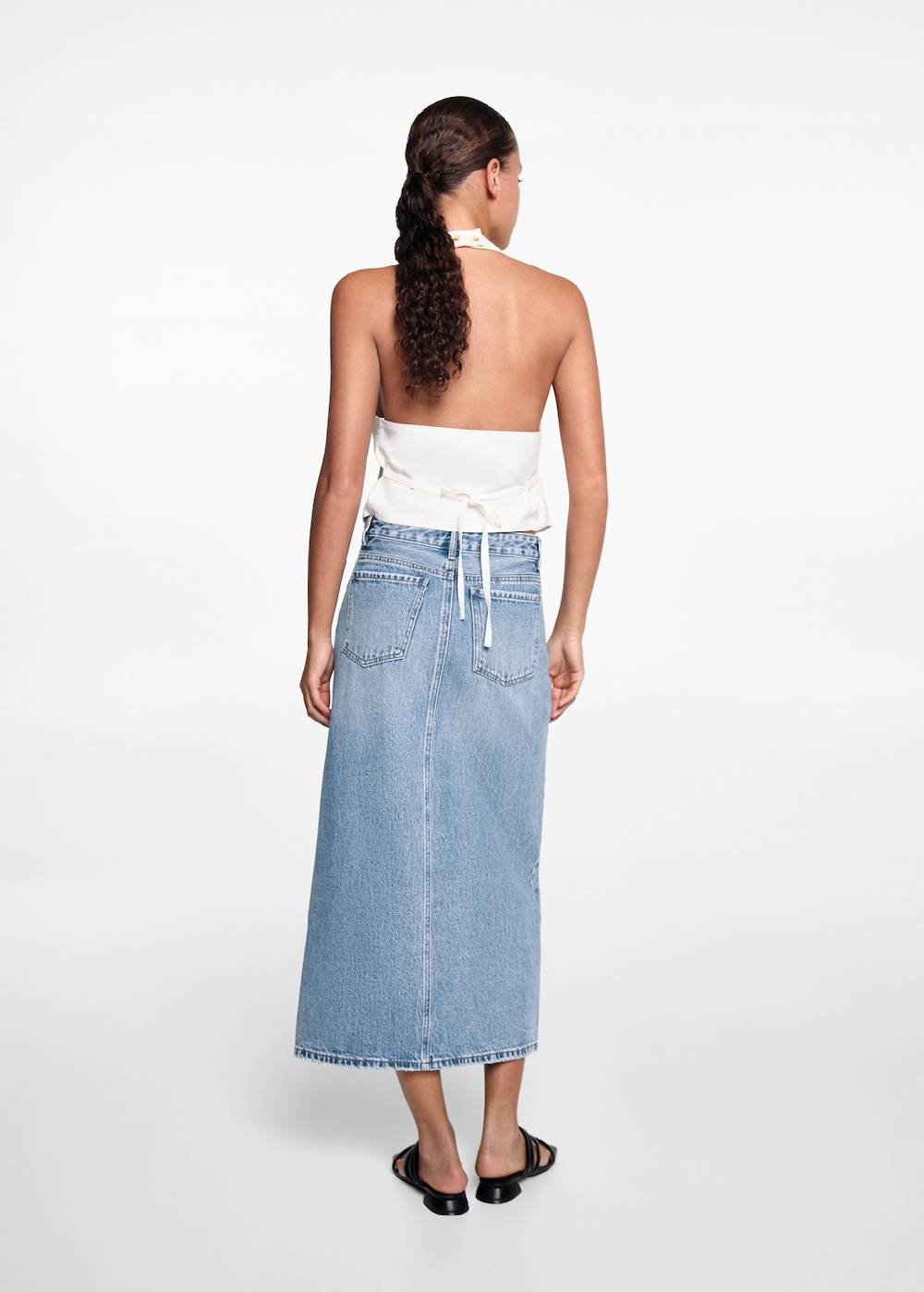 Mango Jeansrock mit Schlitz Saisonschlussverkauf