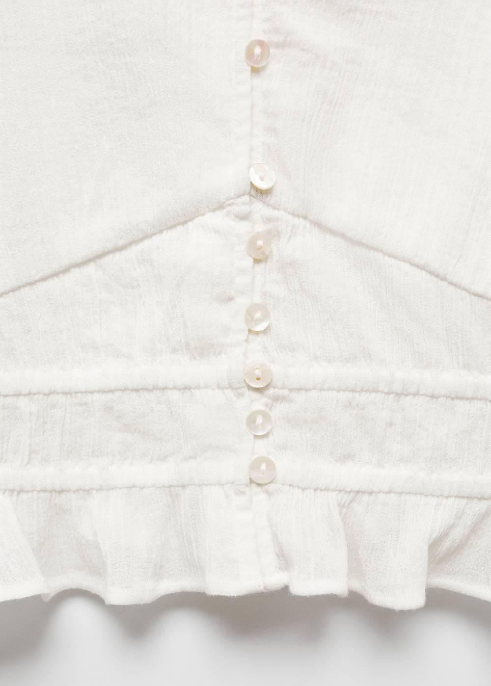 Mango Geknöpfte Baumwollbluse Weihnachtsangebot