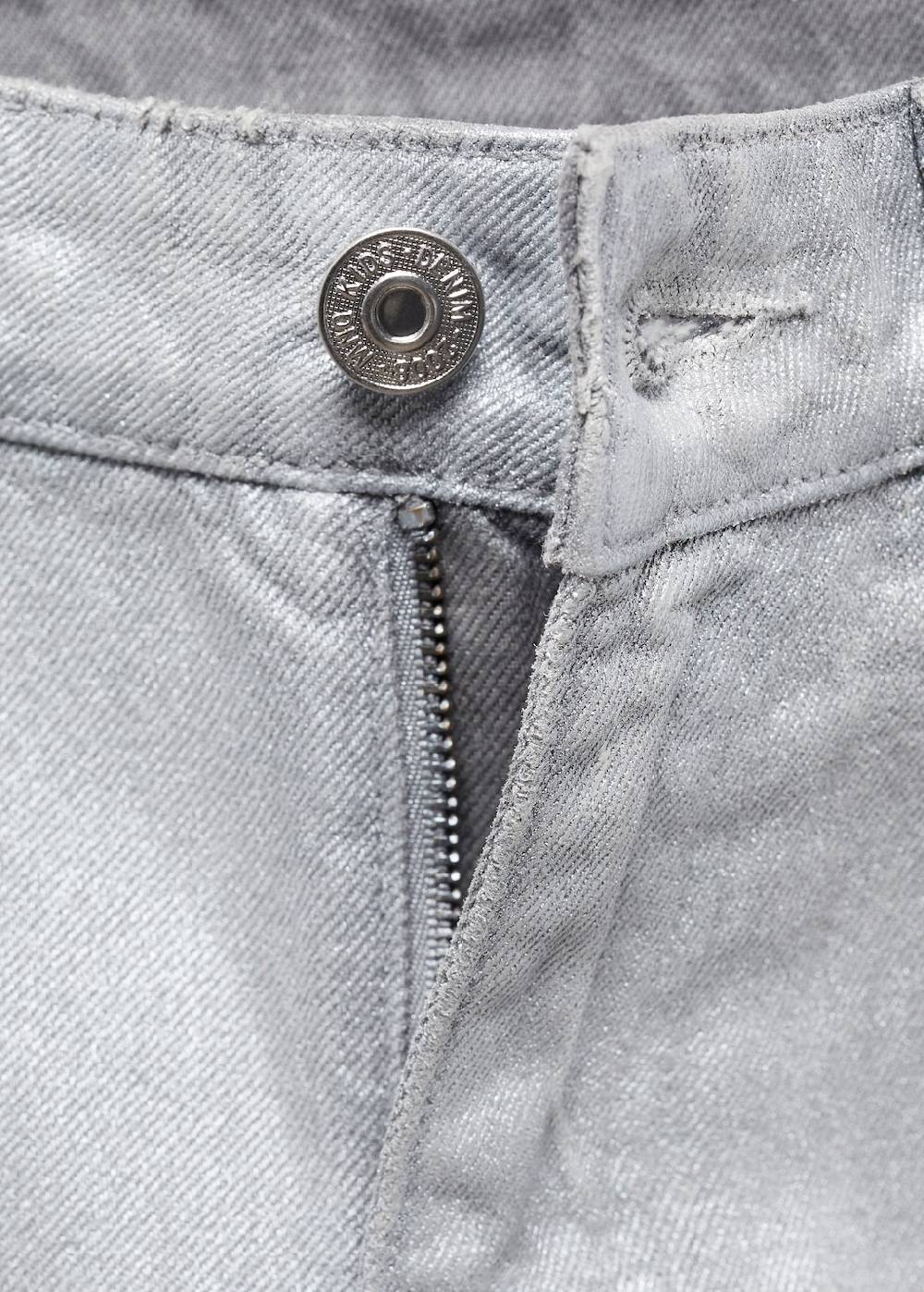 Mango Regular Fit-Jeans in Metall-Optik Muttertagsangebot
