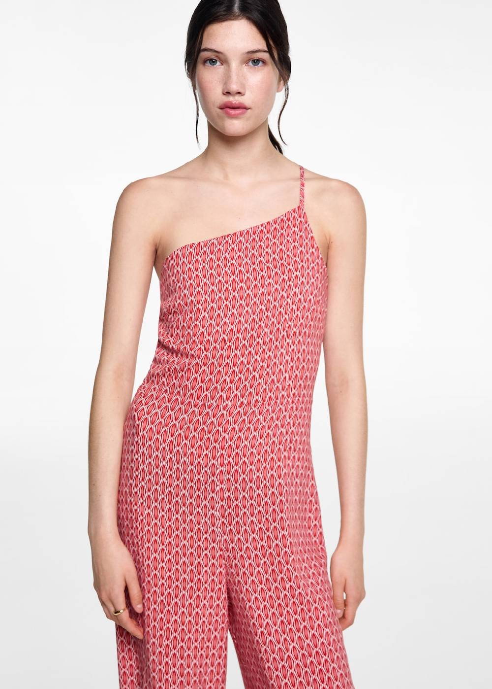 Mango Asymmetrischer Print-Jumpsuit Heißer Verkauf