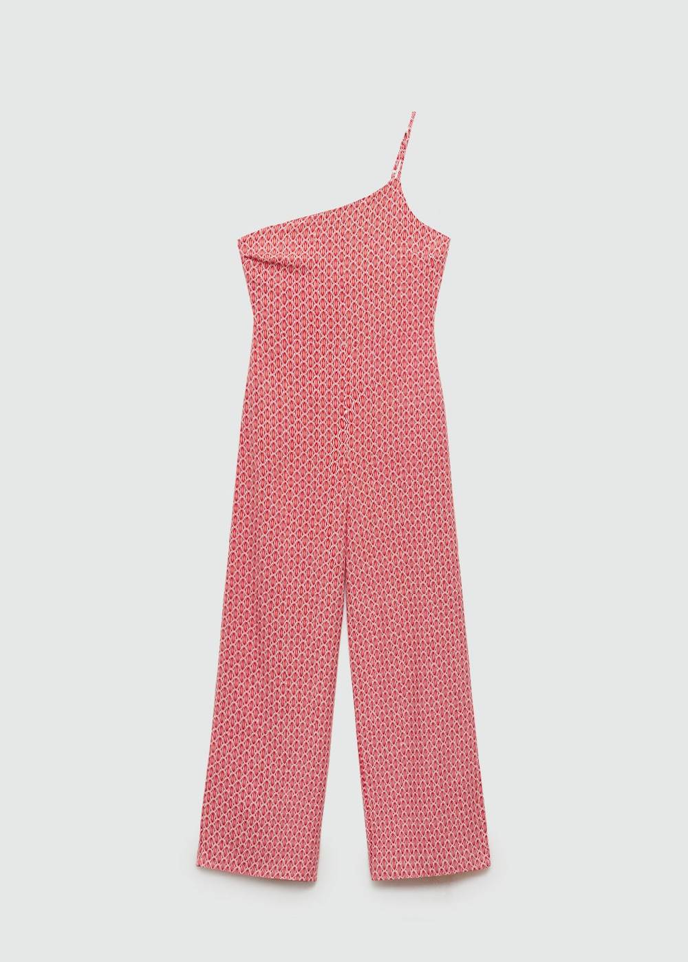 Mango Asymmetrischer Print-Jumpsuit Heißer Verkauf
