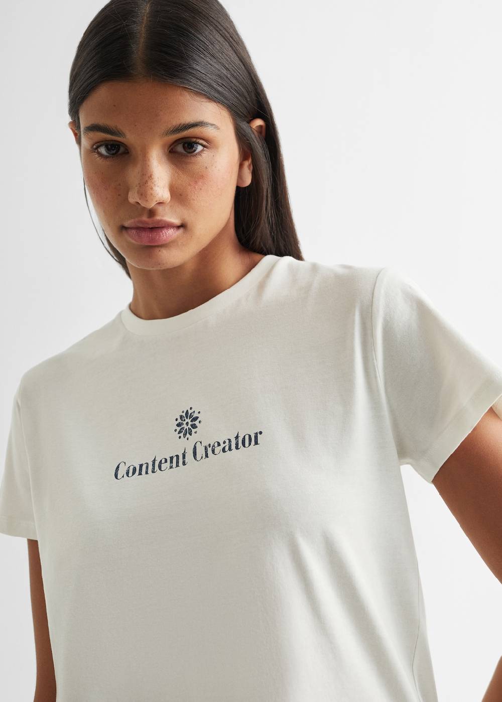 Mango T-Shirt mit Textaufdruck Neueste Mode