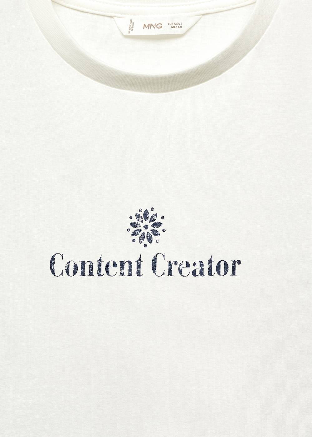 Mango T-Shirt mit Textaufdruck Neueste Mode