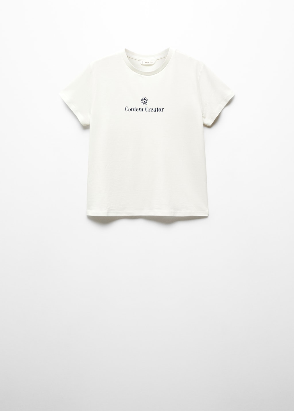 Mango T-Shirt mit Textaufdruck Neueste Mode