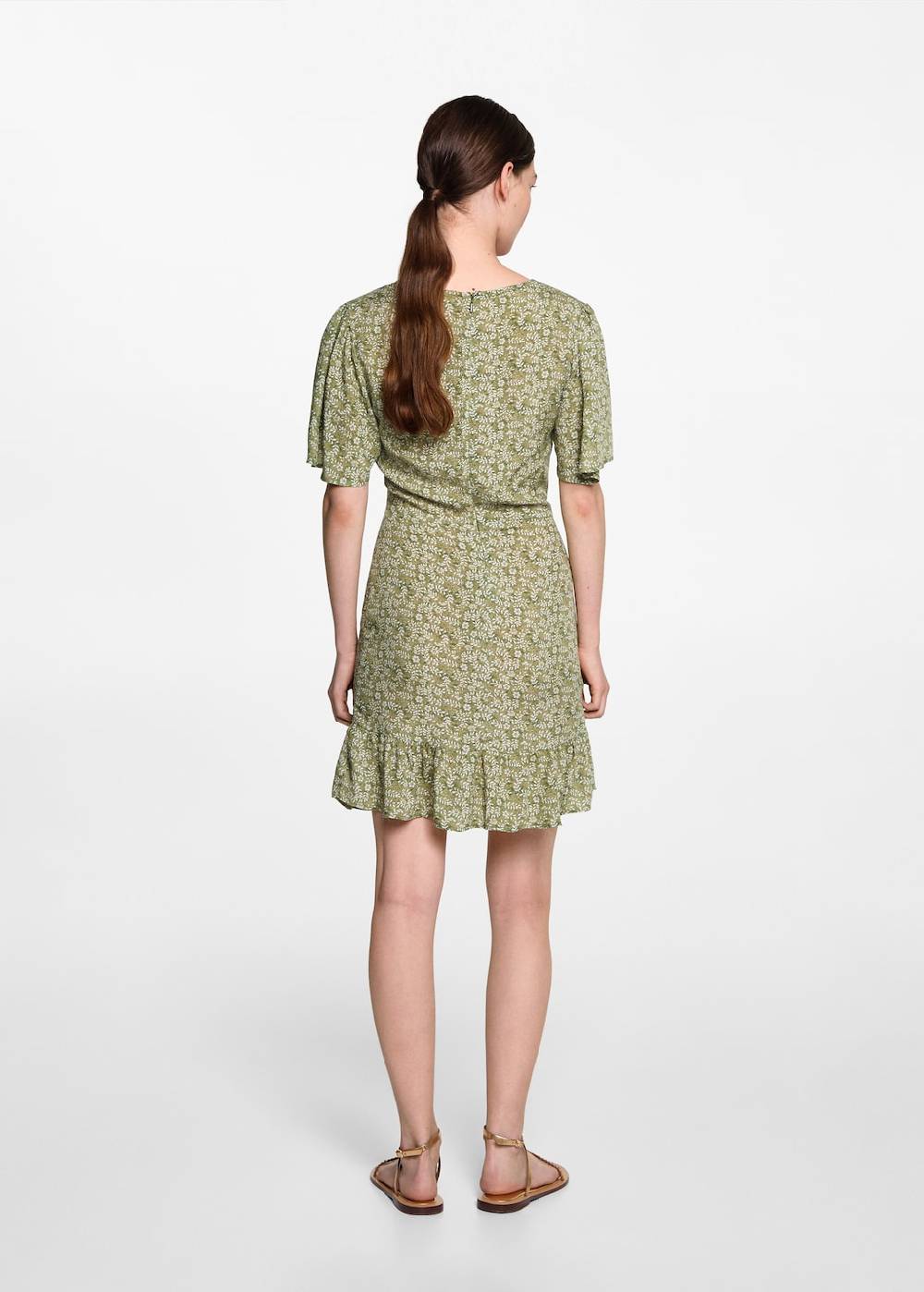 Mango Florales Kleid mit Rüschen Exklusive Angebote