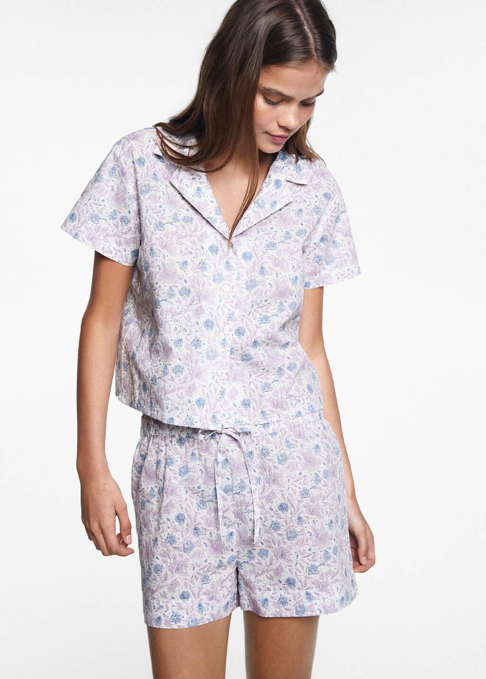 Mango Kurzer Print-Pyjama Große Rabatte